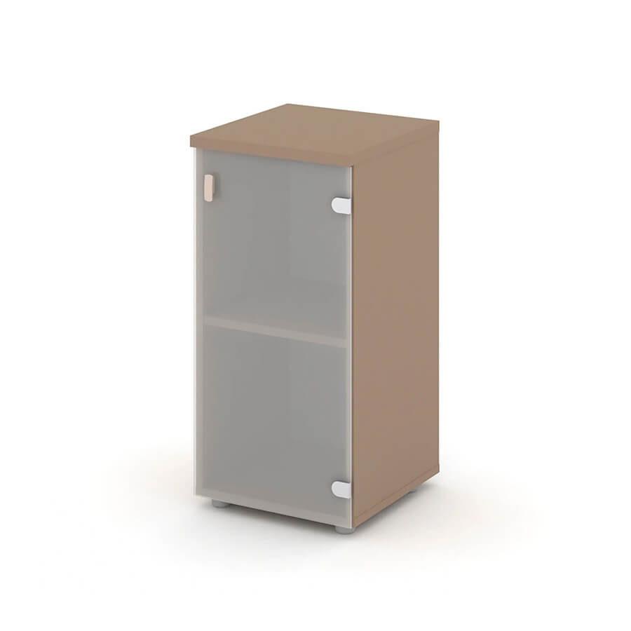 ES.SU-3.2(R) Стеллаж низкий узкий правый RIVA Estetica (Латте/Сатин матовый)