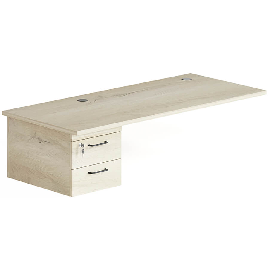 LM-11 L Столешница с подвесной тумбой Мебель Стиль LINE (Дуб Кронберг / антрацит)