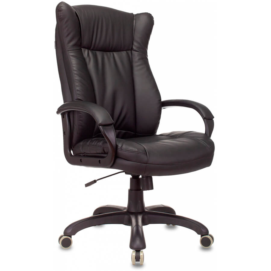 CH-879N Кресло для руководителя  Бюрократ, обивка экокожа (Черный)