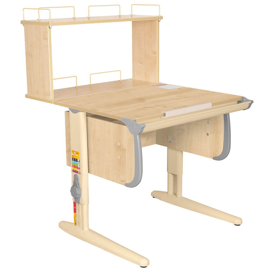 Parta 1/75 + Polka_zz 1/750-1 Парта с полкой ДЭМИ (Серый)