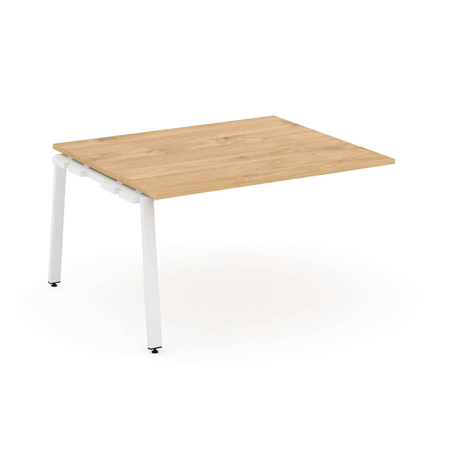 SN-6A.NSPRG-034.3 Проходной наборный элемент переговорного стола RIVA Style Project (Тиквуд Светлый/Металл Белый)