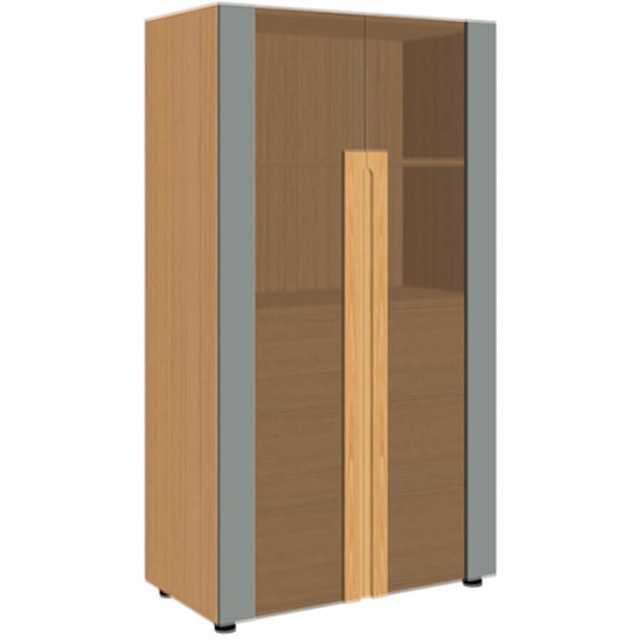 Rem-44 + Rem-02.2 + Rem-52 Стеллаж Мебель Стиль Remo (Серый софт/дуб Сорано MS)