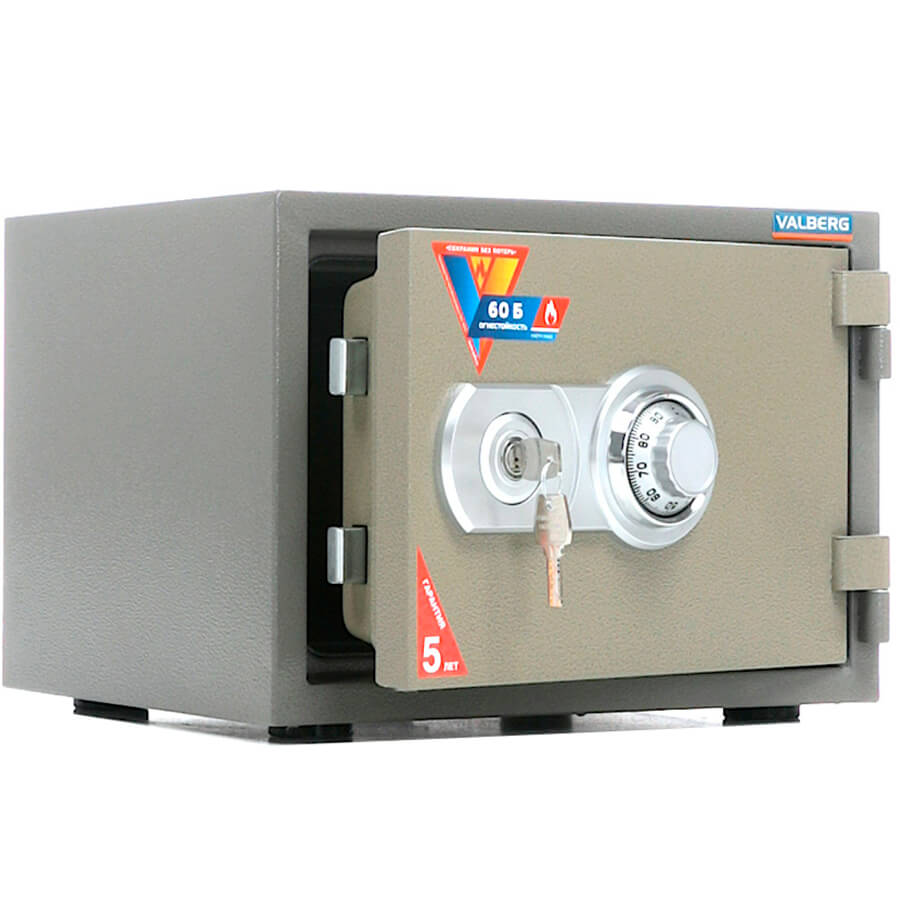 FRS-30 CL Огнестойкий сейф VALBERG, механический кодовый + ключевой (Молотковая эмаль - коричневая)