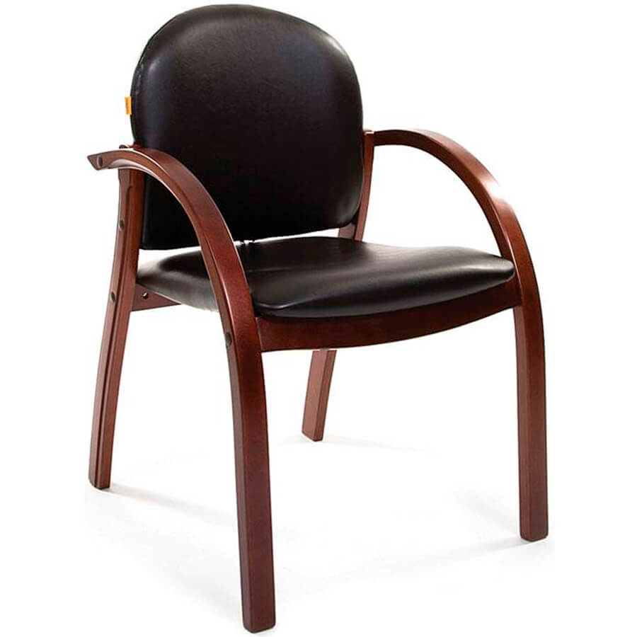 659 Стул для посетителя  Chairman, обивка экокожа (Чёрный)