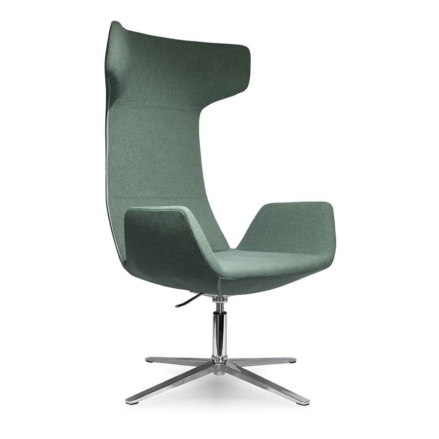 VIP042 Кресло лаунж  Евро Офис, обивка ткань (Голубой)