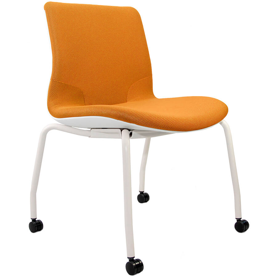 CH4412MZ Стул для посетителя EGA VISITOR Fursys, обивка ткань (Оранжевый)