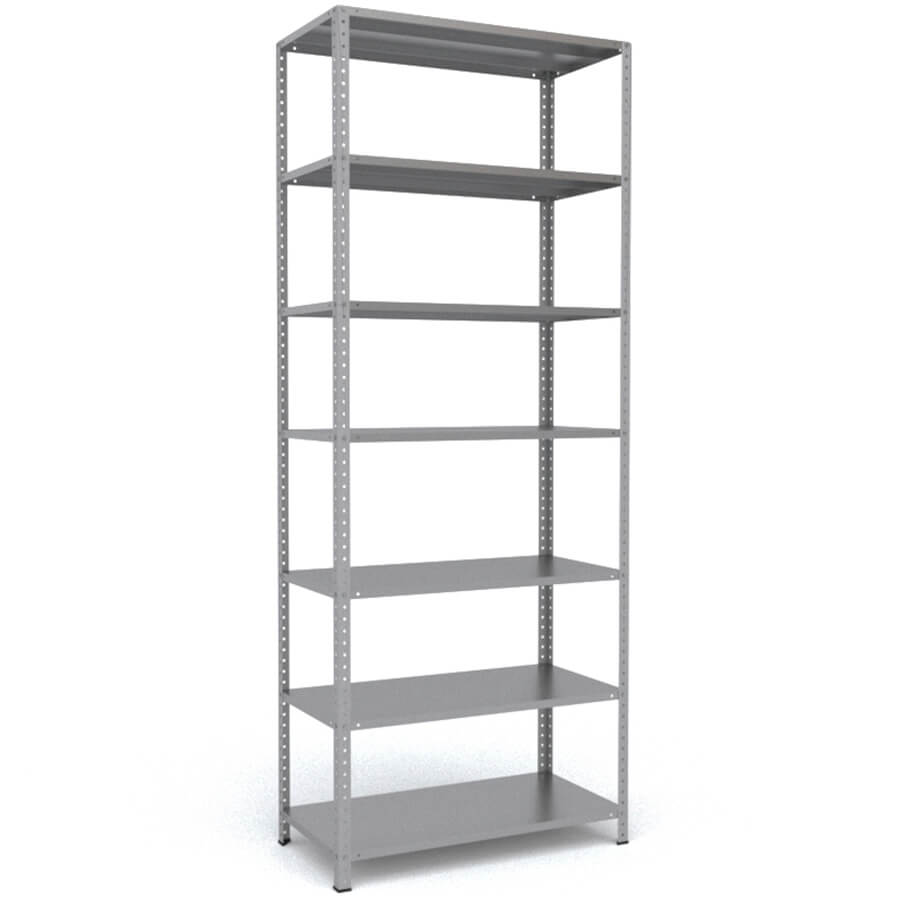 MS-255x100x50 Металлический стеллаж ПРОМЕТ, 7 (Серый полуматовый (RAL 7038))
