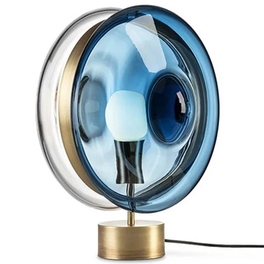T4300 Настольный светильник Евро Офис (Золотой / голубой)