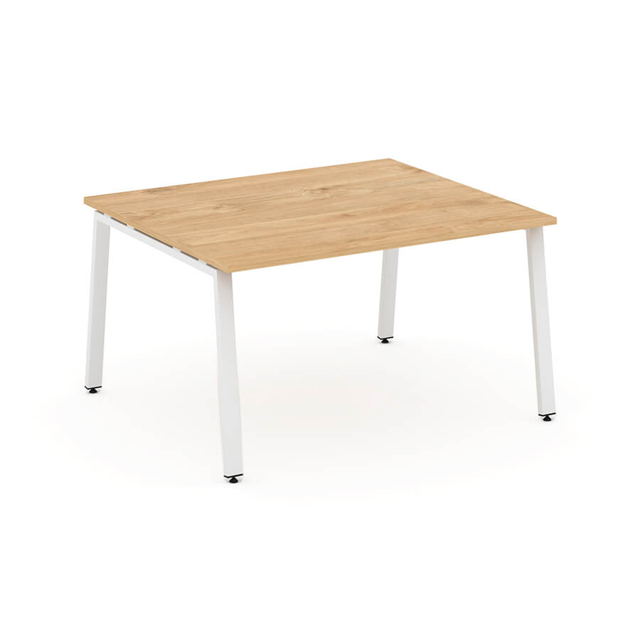 SN-6A.SPRG-032.3 Стол для переговоров RIVA Style Project (Тиквуд Светлый/Металл Белый)