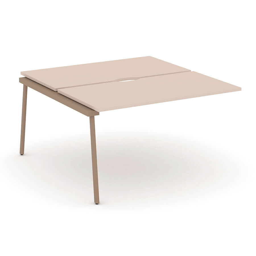 ES.2.NRS-3-VP Двойной наборный элемент рабочей станции RIVA Estetica (Капучино/Металл Латте)