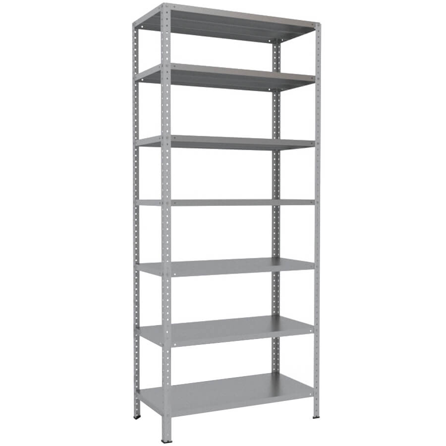 220x100x50 Металлический стеллаж MS HARD, 7 (Cерый полуматовый (RAL 7038))