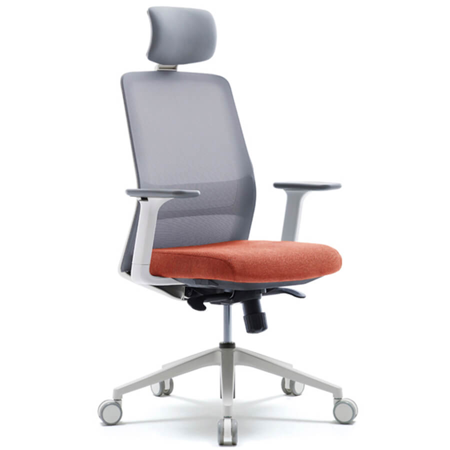 CHA6200CWAHZ Кресло для руководителя AROUND Fursys, обивка сетка / ткань (Кирпичный (2H8W))