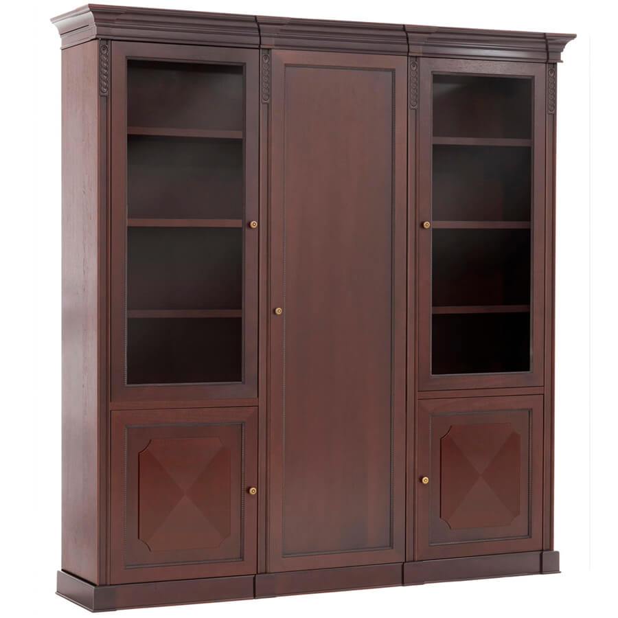 106 501.504.501/601.601.602 WAL Шкаф комбинированный + гардероб Profoffice Doge (Орех Танганьика)