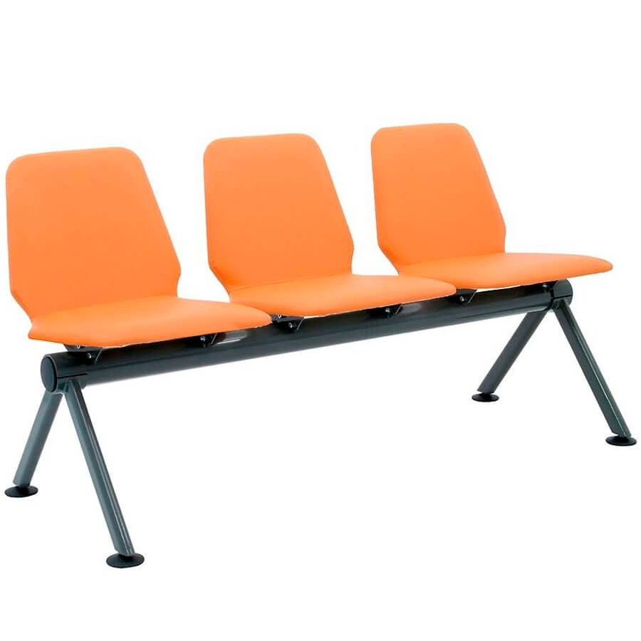 ВЕКТОР КОНТУР БП МС 30/2-03 Многоместная секция  COMFORUM, обивка экокожа (Оранжевый)