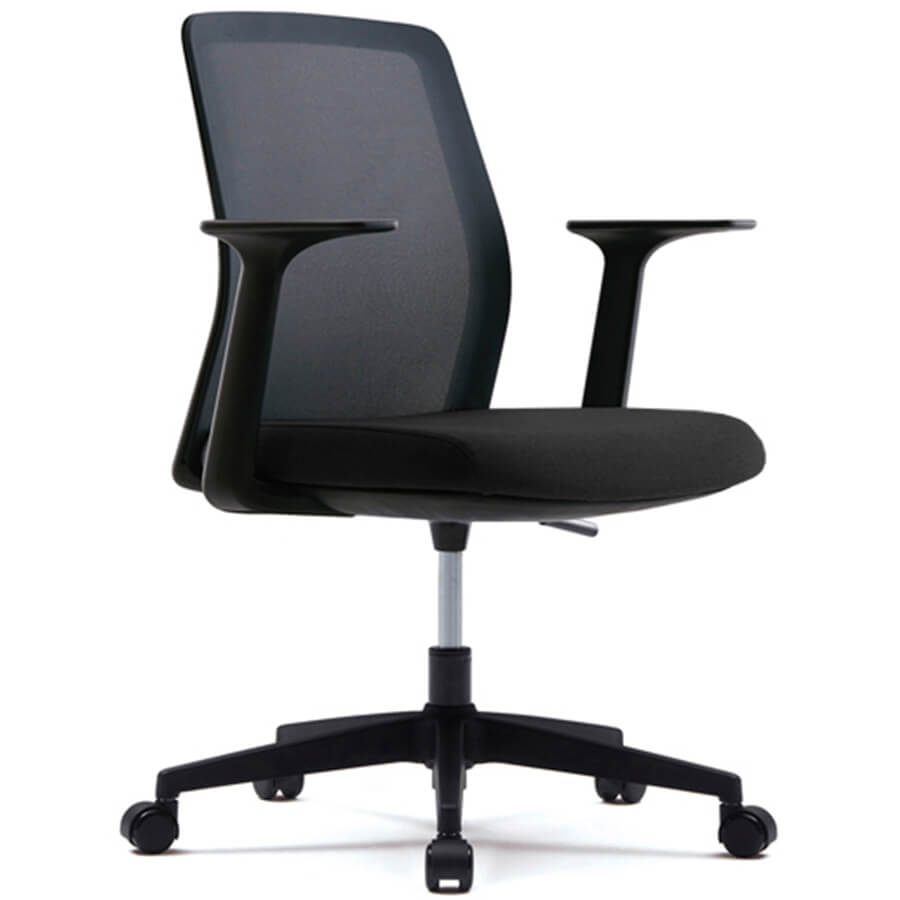 CHN6201Z Кресло для персонала AROUND Fursys, обивка сетка / ткань (Чёрное (2H6B))