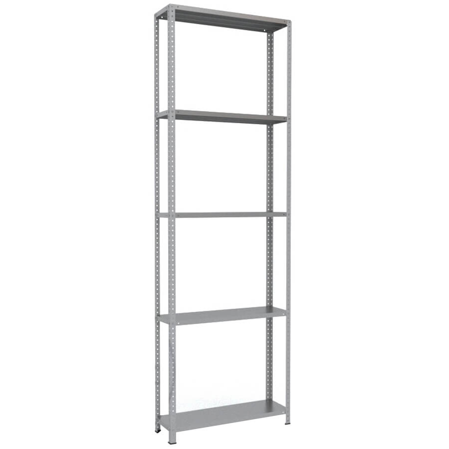 300x100x30 Металлический стеллаж MS HARD, 5 (Cерый полуматовый (RAL 7038))