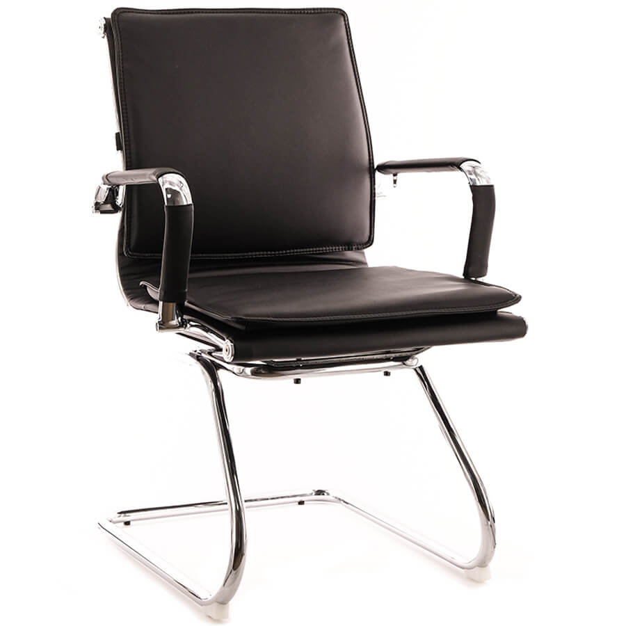 Nerey (Нэрэй) CF УЦ Кресло для посетителя  EVERPROF, обивка экокожа (Чёрный)