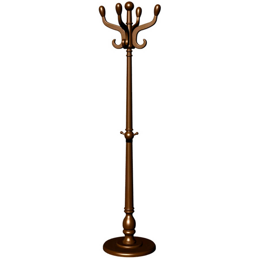 В 1Н Вешалка напольная Мебелик (Темно-коричневый)