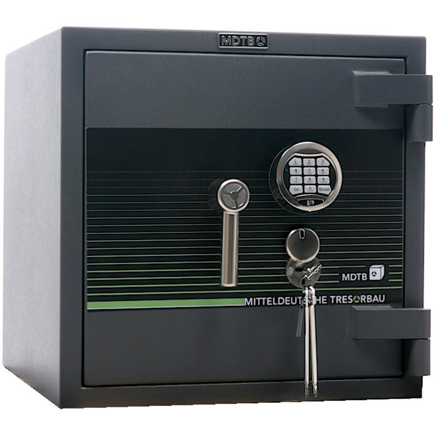 FORT-M 50 EK Взломостойкий сейф MDTB, электронный кодовый + ключевой (Графит структурированный (RAL 7024))