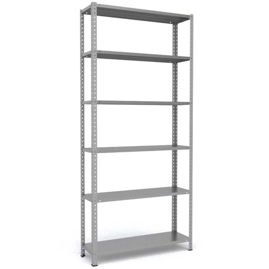 MS-220x100x30 Металлический стеллаж ПРОМЕТ, 6 (Серый полуматовый (RAL 7038))