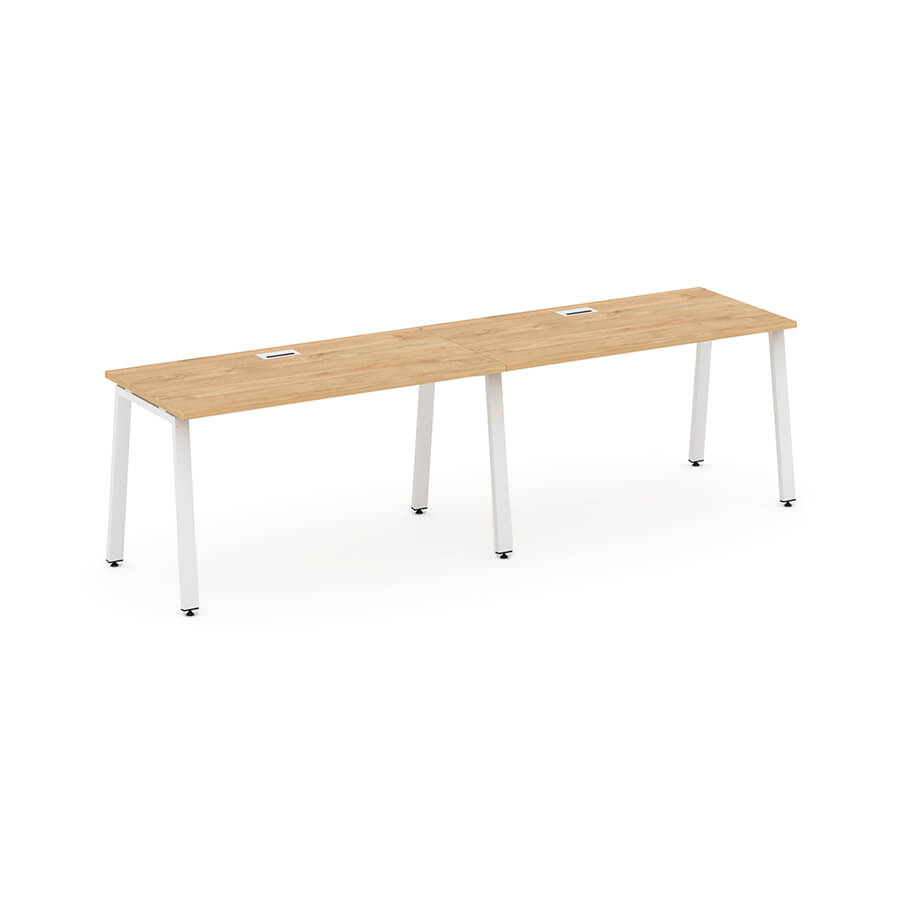 SN-6A.ORS-021 Рабочая станция односторонняя RIVA Style Project (Тиквуд Светлый/Металл Белый)