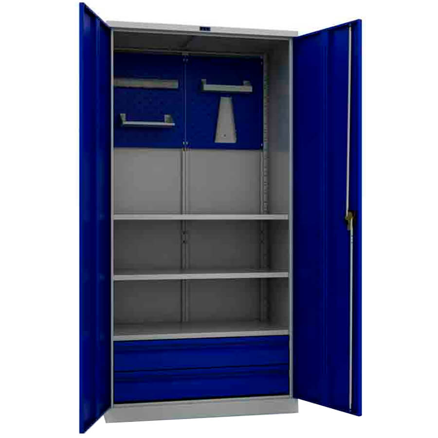 ТС 1995-023020 Шкаф инструментальный лёгкий ТС ПРОМЕТ (Корпус (RAL 7038), дверь ящика (RAL 5002).)