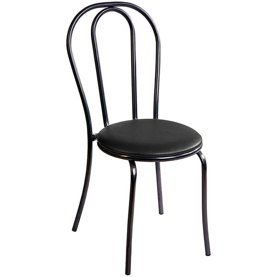СМ7/6 Венский Стул обеденный  COMFORUM, обивка экокожа (Черный К01)