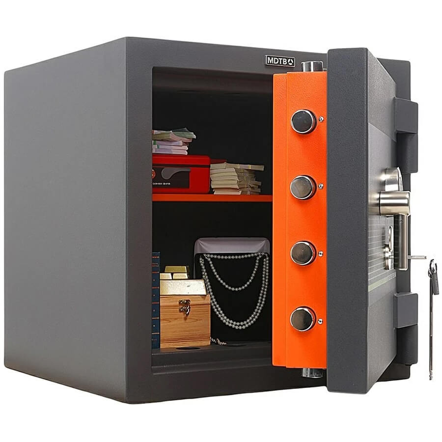 BANKER-M 55 EK Взломостойкий сейф MDTB, электронный кодовый + ключевой (Графит структурированный)