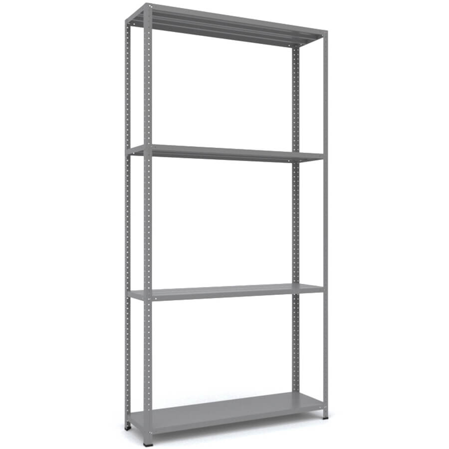 MS_200x100x30 Металлический стеллаж ПРОМЕТ, 4 (Cерый полуматовый (RAL 7038))