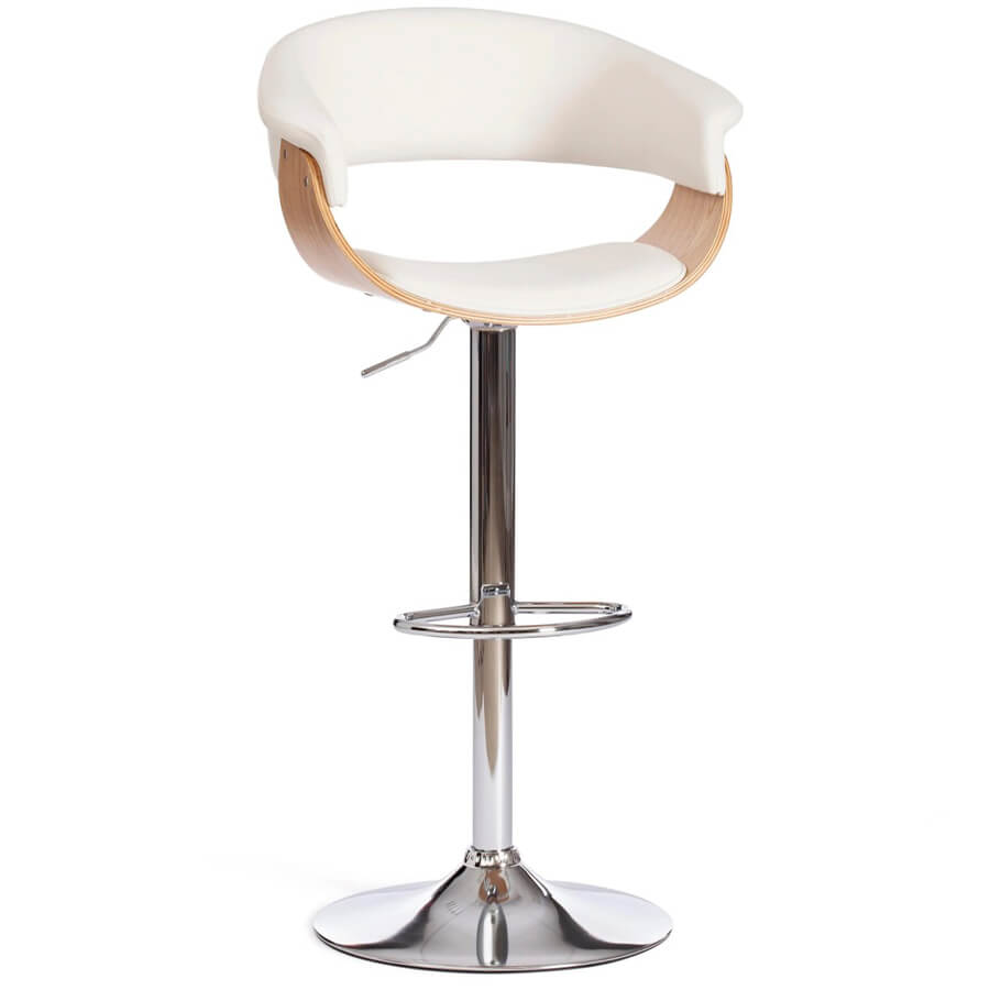 Вимта/Vimta (мод.4021S) Стул барный  TetChair, обивка экокожа (Белый / Натуральный)
