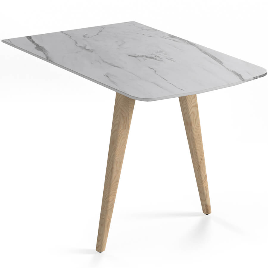 Rem-120 Брифинг-приставка Мебель Стиль Remo (Мрамор белый/массив ясеня MS)