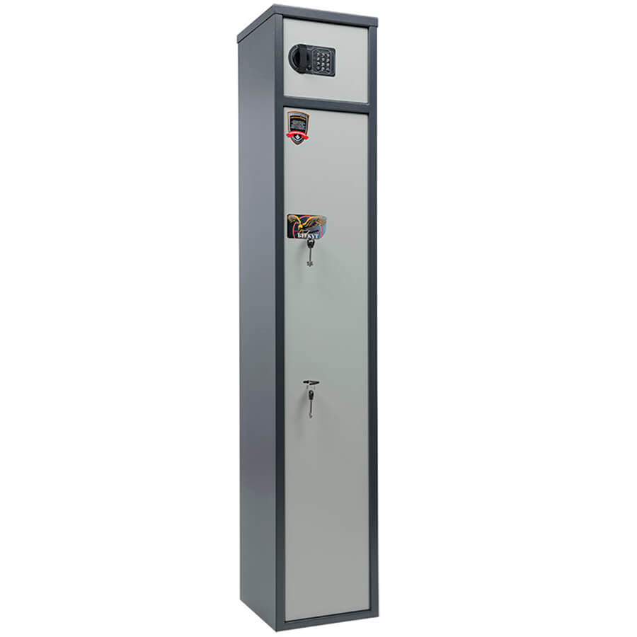 БЕРКУТ 165/2 EL Оружейный сейф AIKO, электронный кодовый + ключевой (Графит структурированный (RAL 7024))