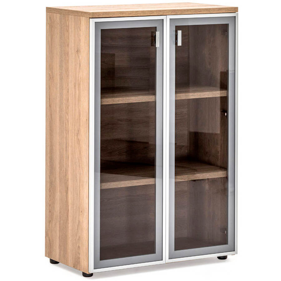 709 Шкаф H.121 стекл.дв Profoffice Terra (Гавана)