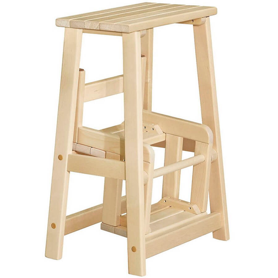 Табурет - стремянка   Мебелик, обивка дерево (Лак)