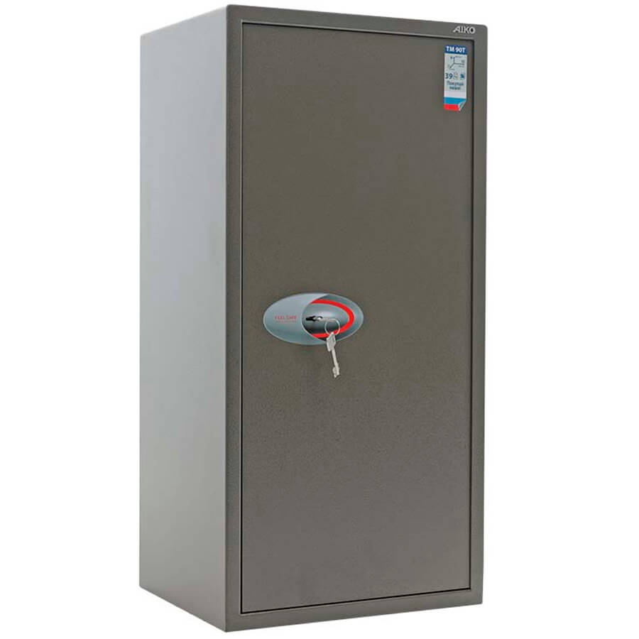 TM-90T Мебельный сейф AIKO, ключевой (Оттенок коричневого с эффектом молотковой эмали)