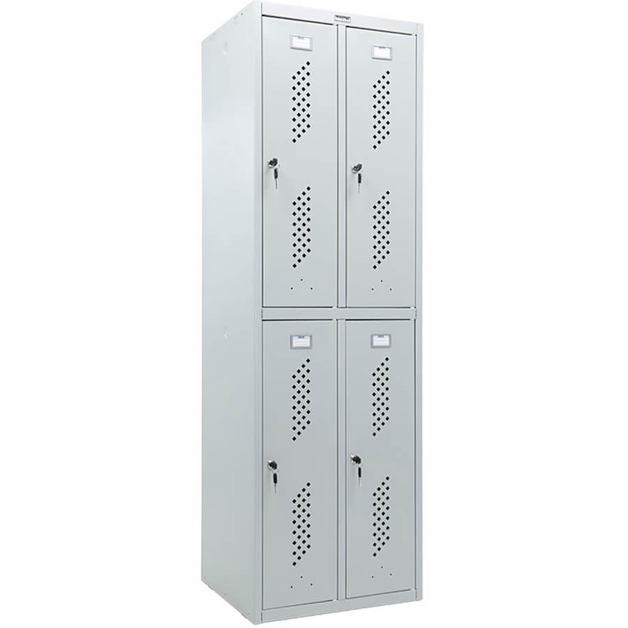 LS-22 Шкаф для одежды и сумок ПРОМЕТ, ключевой (Серый полуматовый (RAL 7038))