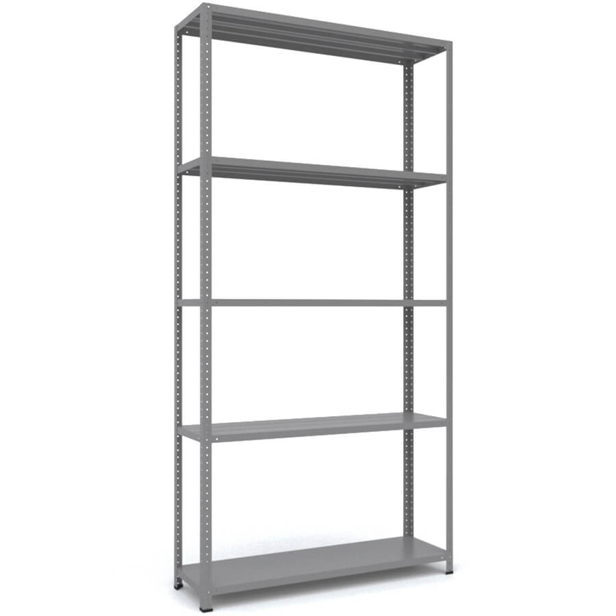 MS_200x100x30 Металлический стеллаж ПРОМЕТ, 5 (Cерый полуматовый (RAL 7038))