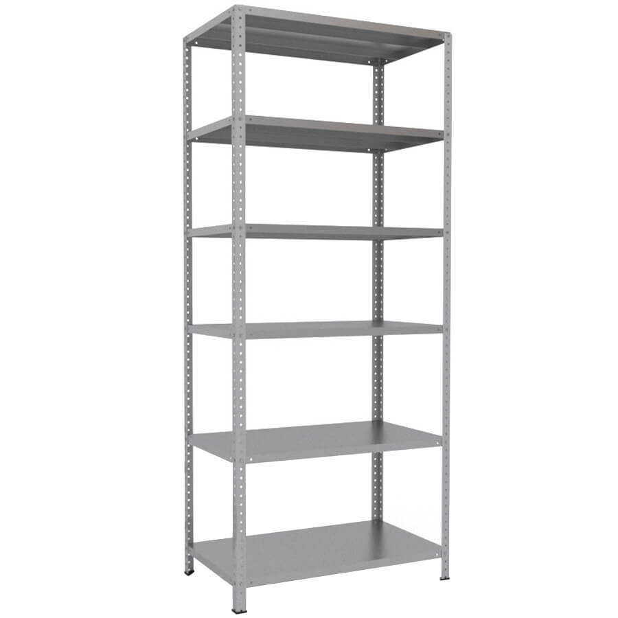 220x100x60 Металлический стеллаж MS HARD, 6 (Cерый полуматовый (RAL 7038))