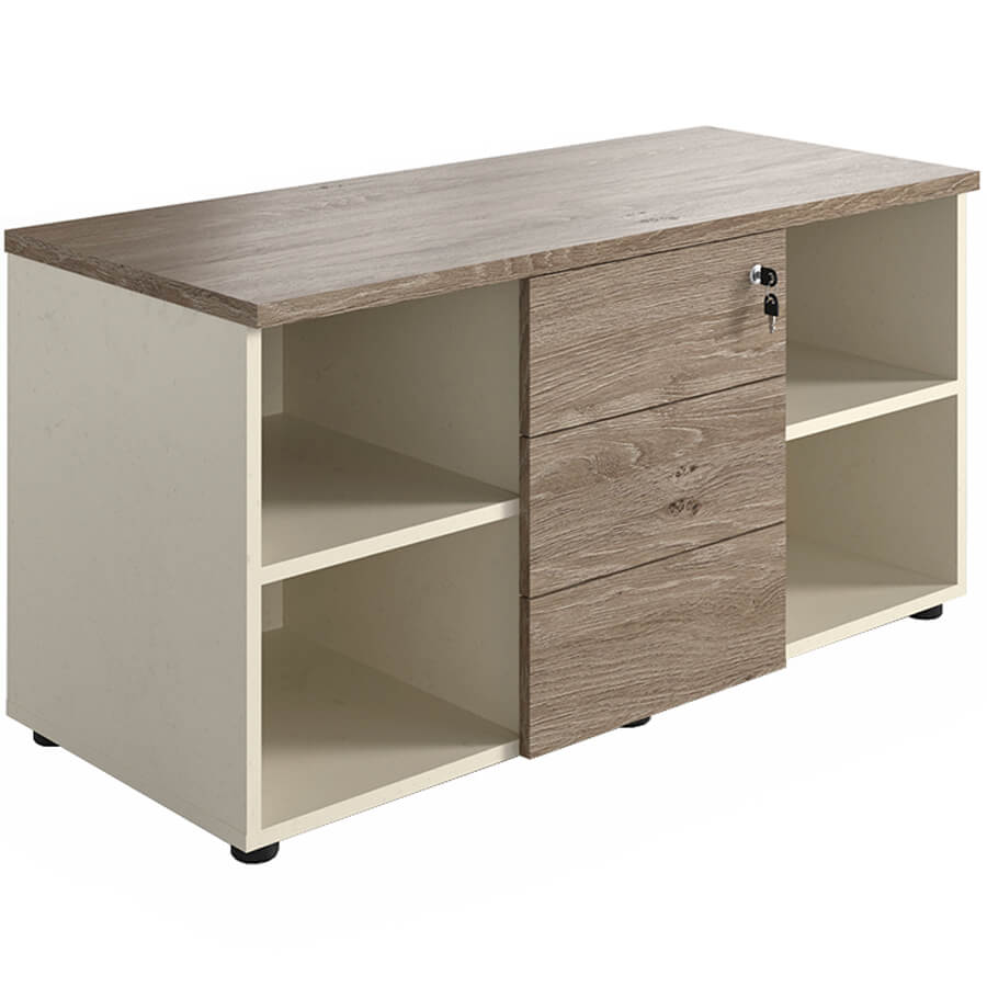 R-34 Греденция Мебель Стиль Rio (Дуб верцаска MS, бежевый MS)