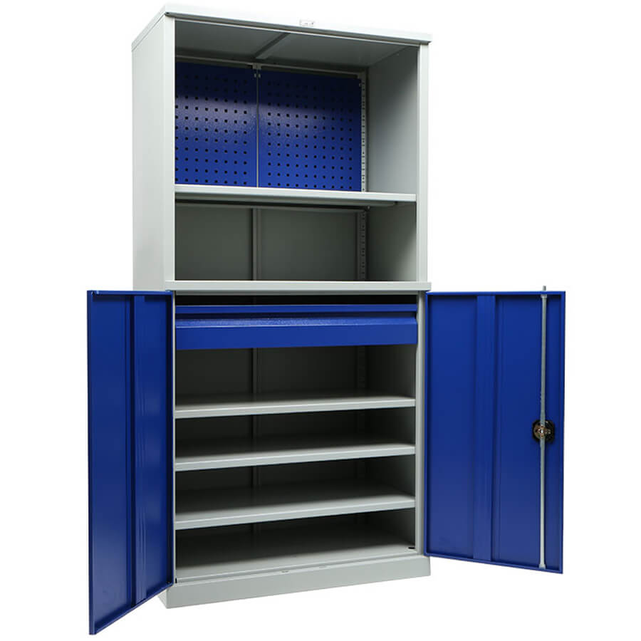 TC-1995/2-024010 Шкаф инструментальный лёгкий ТС ПРОМЕТ (Корпус (RAL 7038), дверь ящика (RAL 5002).)