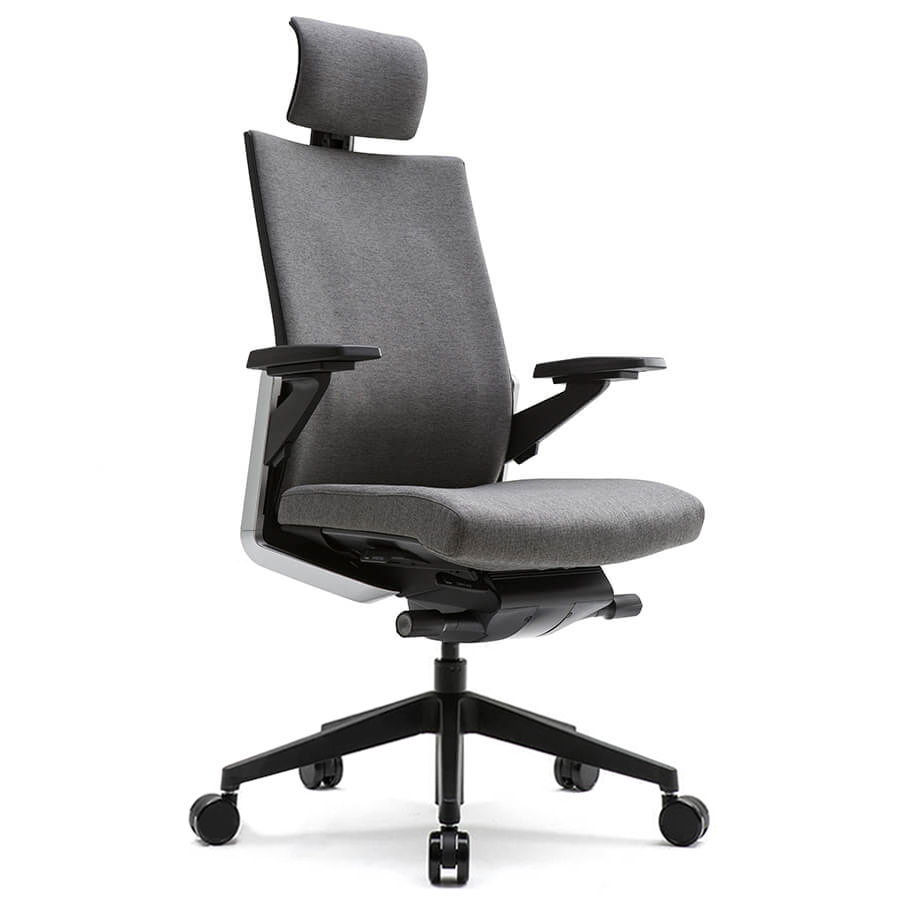 CH4700AHZ Кресло для руководителя ZIEL Fursys, обивка ткань (Тёмно-серое (371))