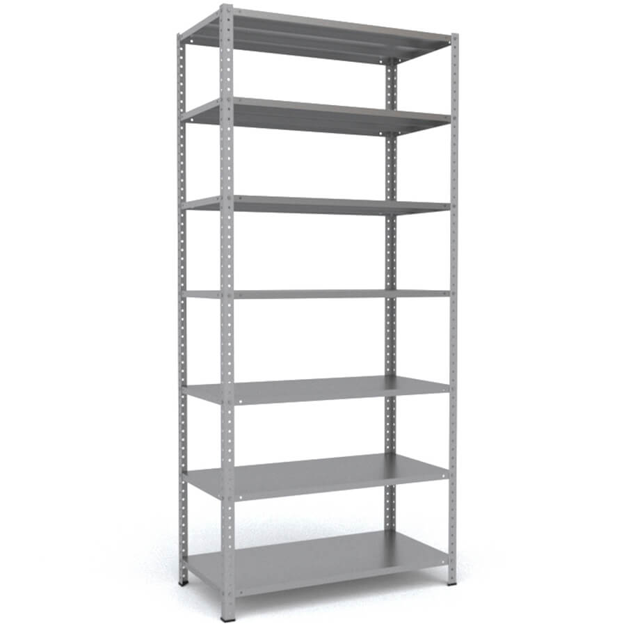 MS-220x100x50 Металлический стеллаж ПРОМЕТ, 7 (Серый полуматовый (RAL 7038))