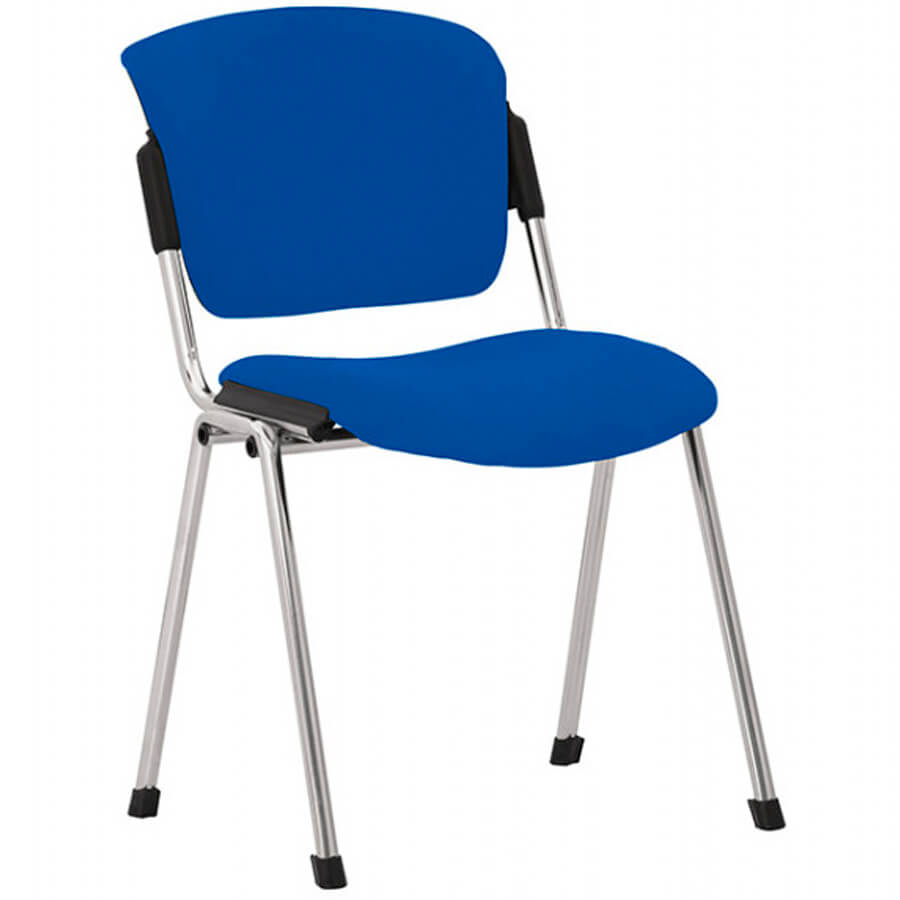 Эра Хром Стул для посетителя  Евро Офис, обивка ткань (Синий (С-6))