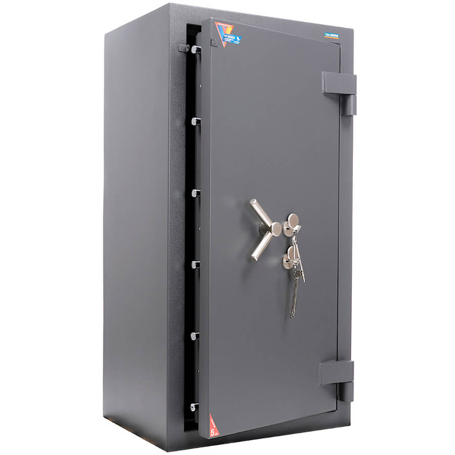 РУБЕЖ 1368 KL Взломостойкий сейф VALBERG, два ключевых (Графит структурированный)