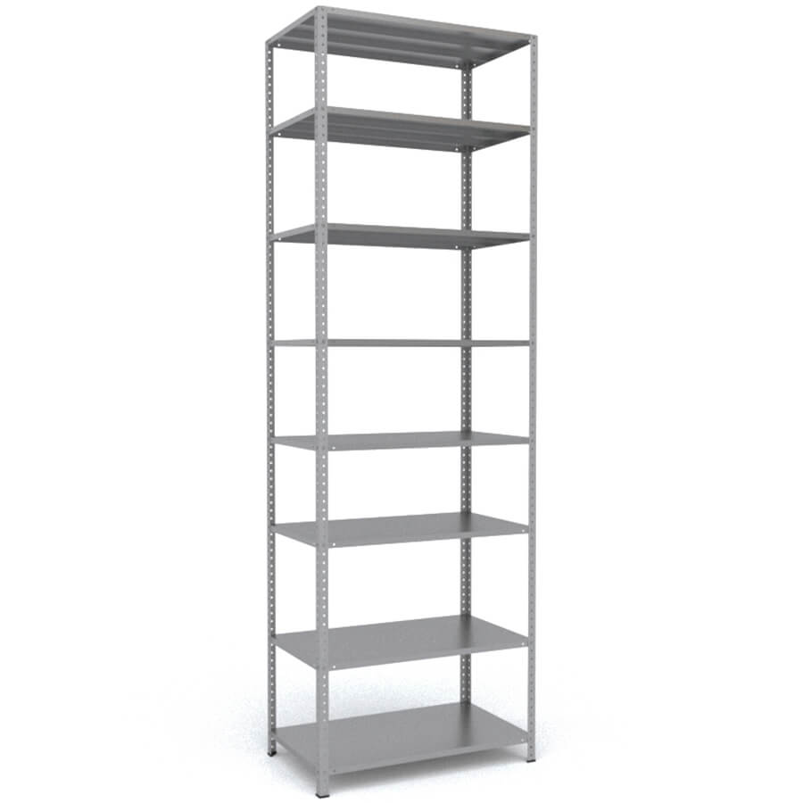MS-310x100x60 Металлический стеллаж ПРОМЕТ, 8 (Серый полуматовый (RAL 7038))