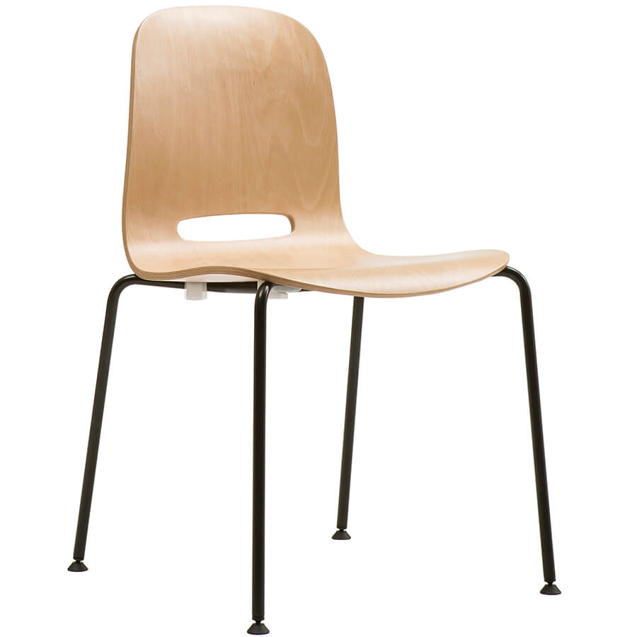 CH0021Z (BK) Стул для посетителя SPOON Fursys, обивка дерево (Дерево (BW))