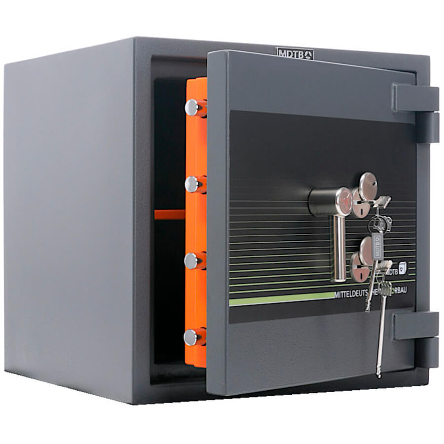 BANKER-M 55 2K Взломостойкий сейф MDTB, два ключевых (Графит структурированный)