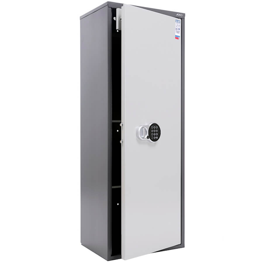 AIKO SL-125Т EL Бухгалтерский шкаф ПРОМЕТ, электронный кодовый (Корпус – графит (RAL 7024), дверь – светло-серая (RAL 7038))