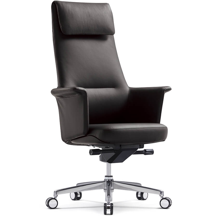 CH5400Z Кресло для руководителя CELIOS Fursys, обивка кожа (Серо-коричневый (L735B))