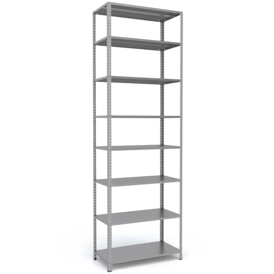 MS-310x100x50 Металлический стеллаж ПРОМЕТ, 8 (Серый полуматовый (RAL 7038))